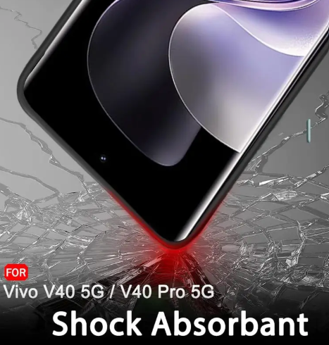 Back Cover for Vivo V40 Pro 5G, Vivo V40 5G Back Cover  (Black, Camera Bump Protector, Silicon, Pack of: 1)
