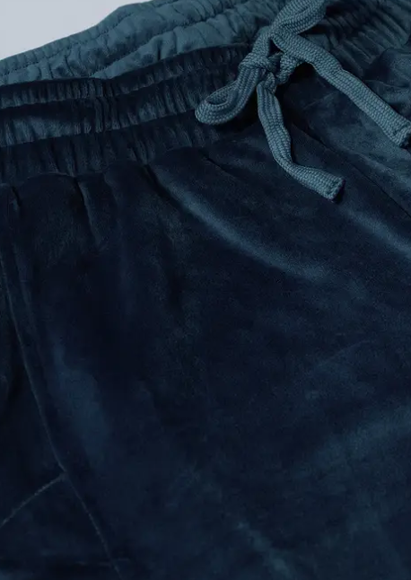 Men Relaxed Green Polyester Trousers