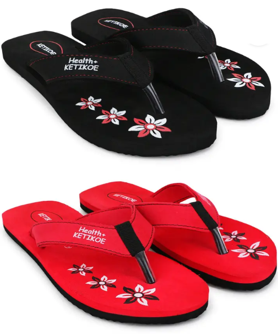 Women Slippers For Casual And Rough Use (Pack Of 2)