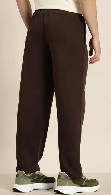 Men Solid Brown Track Pants