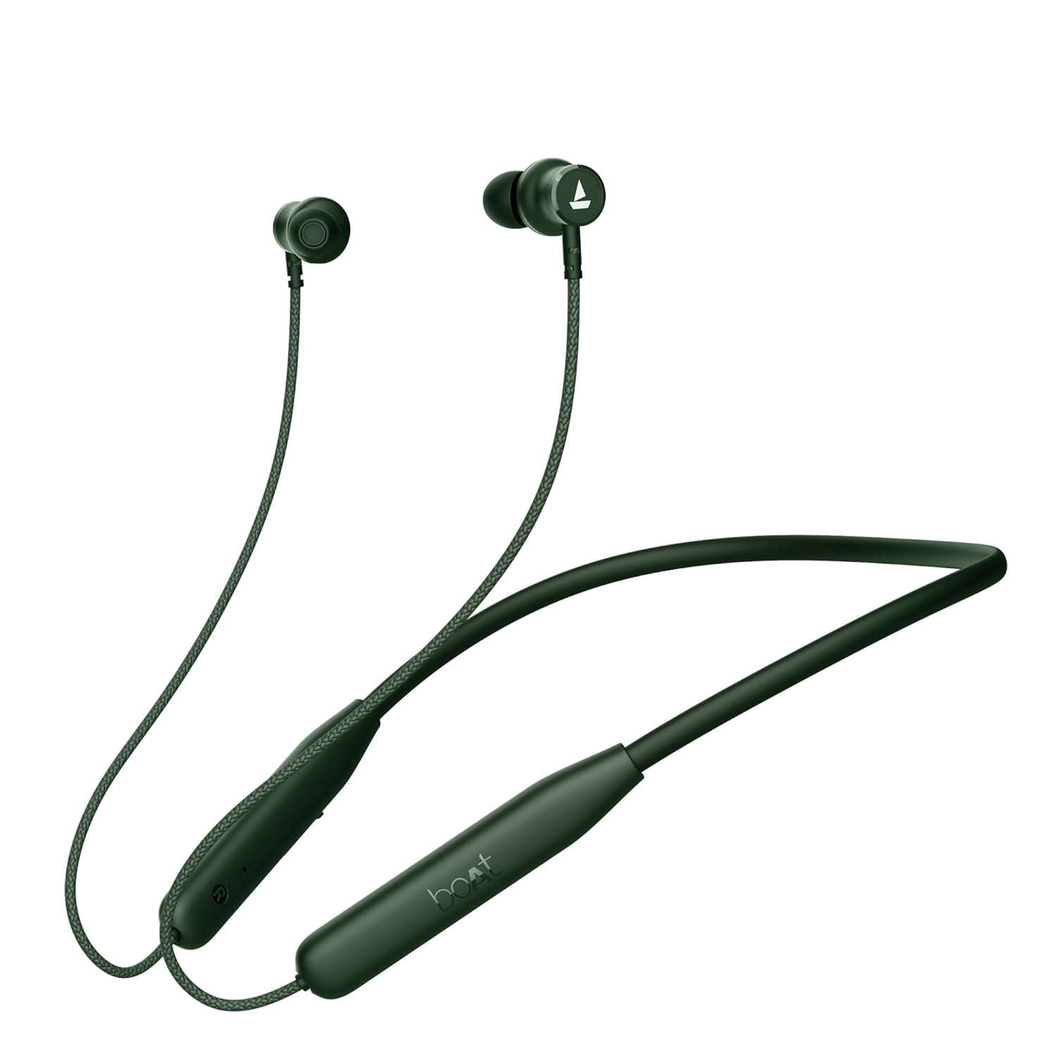 boAt Rockerz 110/Rockerz 109 Wireless in Ear Neckband with Up to 60 Hrs Playtime,Dual Device Pairing,Enx Tech,Beast Mode,ASAP Charging,Btv5.3,IPX5,Type-C Interface & Magnetic Power Buds(Fern Green)