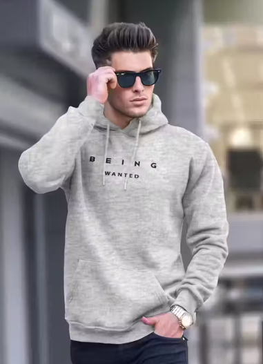 Being Wanted Trendy Hooded Printed Full Sleeve Sweatshirt