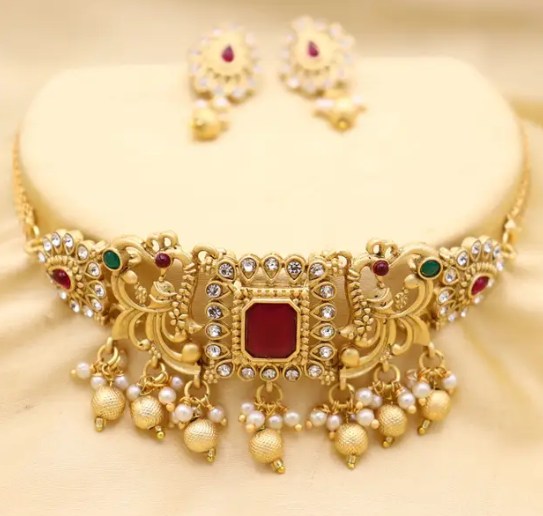 Alloy Multicolour Choker Jewel Set  (Pack of 1)