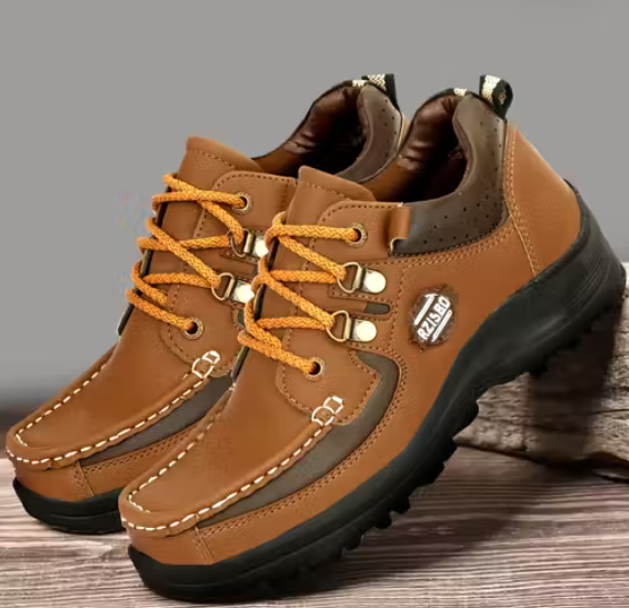Synthetic Leather Lightweight Comfortable Trendy Walking Hiking Trekking Lace Up Outdoor Boots For Men