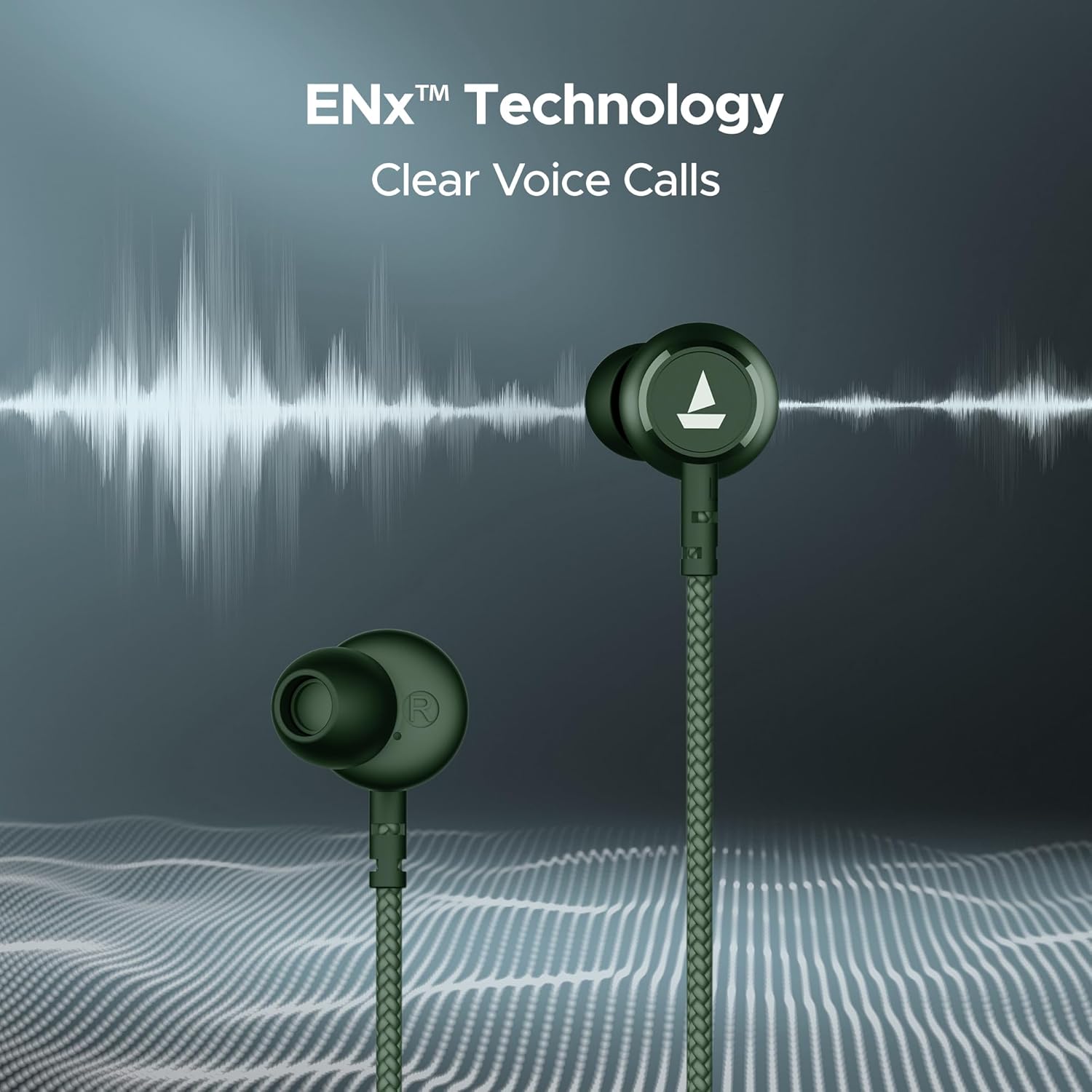 boAt Rockerz 110/Rockerz 109 Wireless in Ear Neckband with Up to 60 Hrs Playtime,Dual Device Pairing,Enx Tech,Beast Mode,ASAP Charging,Btv5.3,IPX5,Type-C Interface & Magnetic Power Buds(Fern Green)