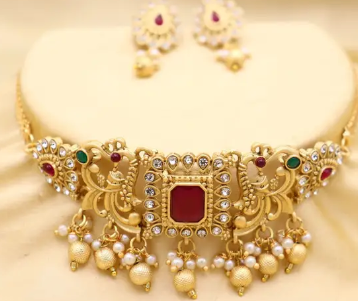 Alloy Multicolour Choker Jewel Set  (Pack of 1)