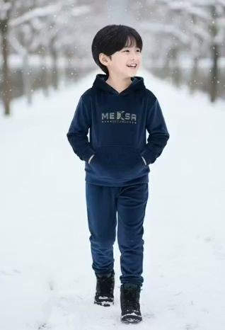 KIDS UNISEX WINTER CO-ORD SET (HOODIE SET) COLOUR: NAVY