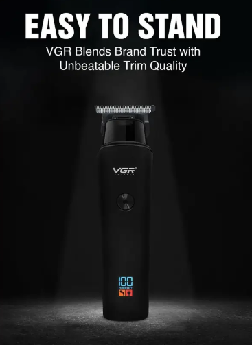 VGR V-937 Professional Hair Trimmer with LED Display Trimmer 500 min Runtime 4 Length Settings  (Black)