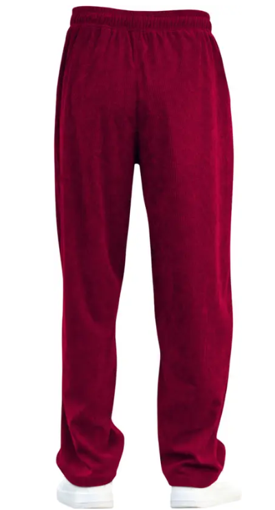 Men Loose Fit Maroon Viscose Rayon Trousers