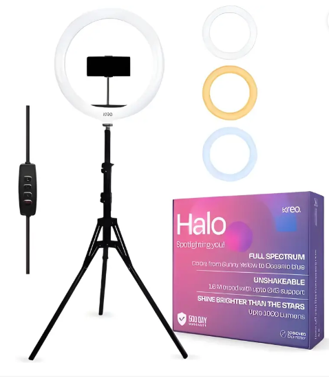 Jeteck Big Tripod Stand for Live Stream-LED Ring Light with Phone Holder Dimmable for Tik-Tok, mx taka tak, Josh, Moj, Mitron, Vigo, Videos, Instagram Reels, Likee Tripod Stand Ring Flash 9 FT Tripod Kit