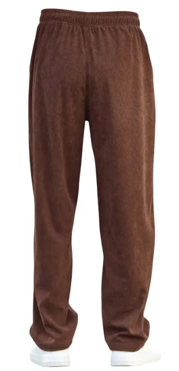 Men Loose Fit Brown Viscose Rayon Trousers