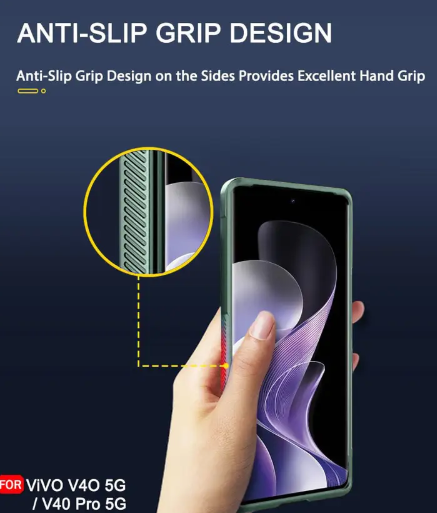 Back Cover for Vivo V40 5G, Vivo V40 Pro 5G  (Green, Silicon, Pack of: 1)