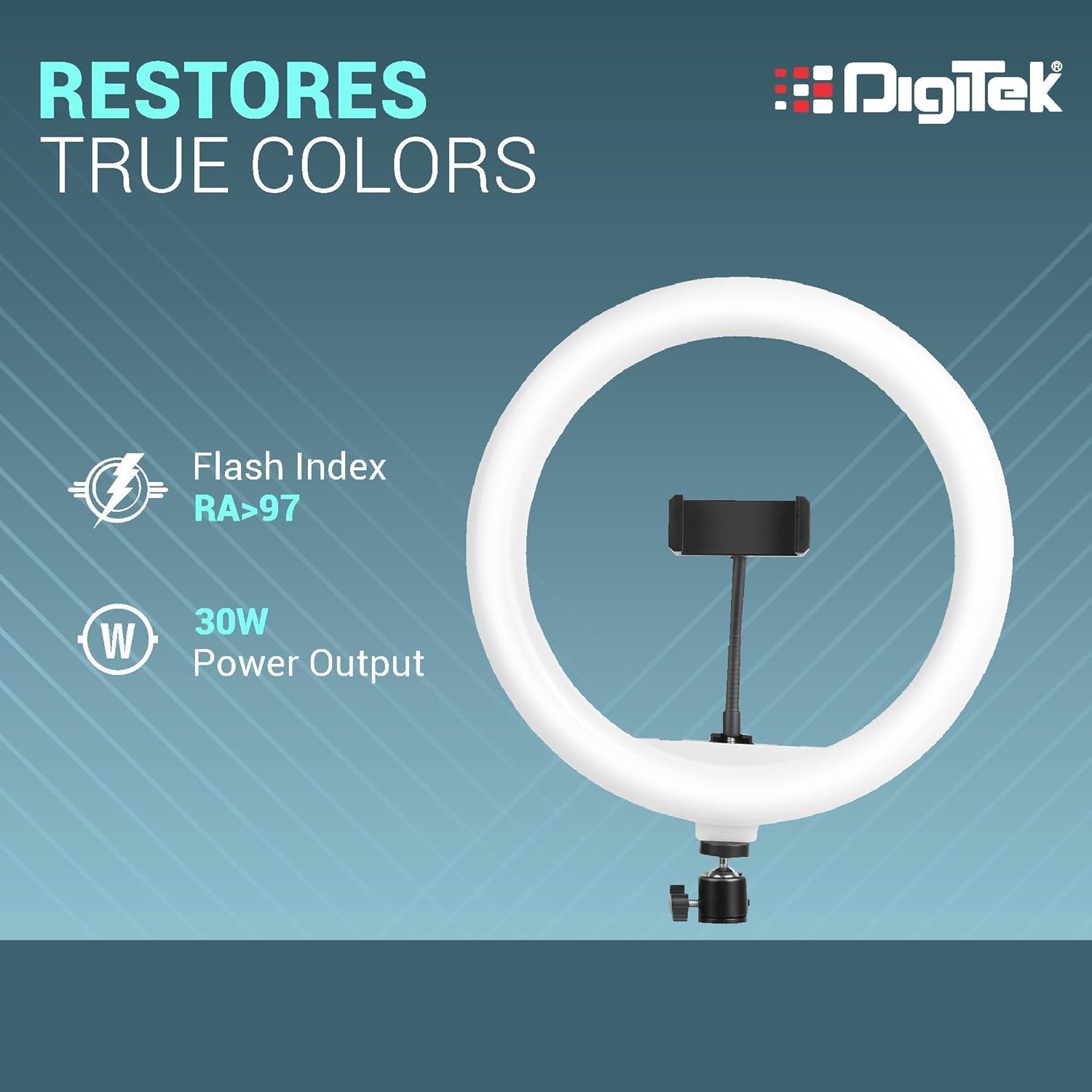 DIGITEK® (DRL-14C) 14 Inch LED Ring Light with 5ft Stand & Smartphone Mount - USB Powered, Color Switch Mode, Brightness Control, Dual Temperature - for Photo & Video Shoots, Makeup, Vlogging!