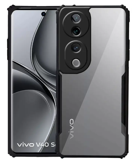 Back Cover for Vivo V40 Pro 5G  (Transparent, Grip Case, Pack of: 1)