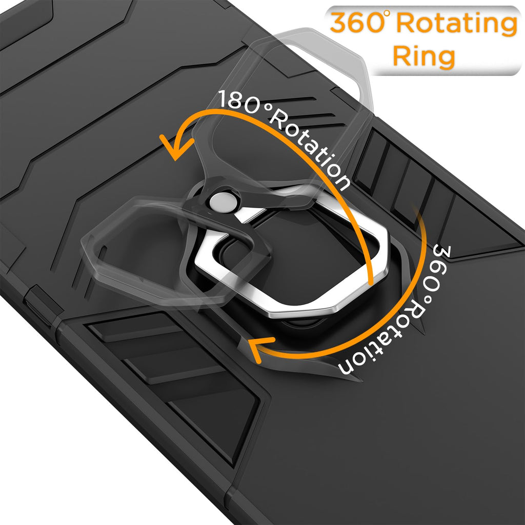 Back Cover ForVivo V40 5G / V40 Pro 5G / T3 Ultra 5G | 360 Protection Case| D5 Tough Armor Bumper Case (Black)