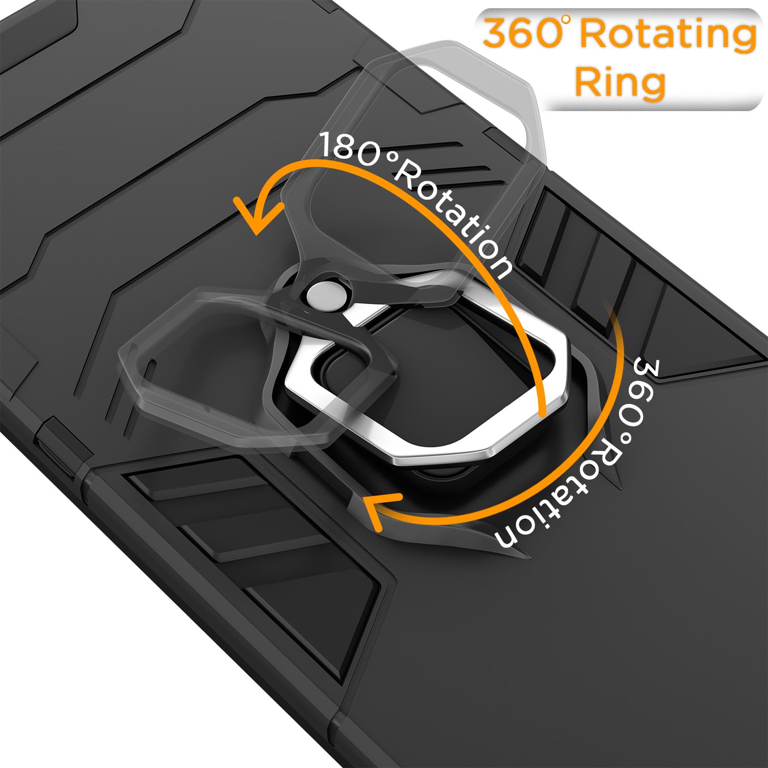 Back Cover ForVivo V40 5G / V40 Pro 5G / T3 Ultra 5G | 360 Protection Case| D5 Tough Armor Bumper Case (Black)