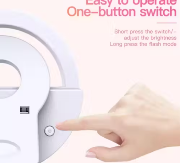 Mobile Selfie ring light with Three Mode of brightness for Selfie/Video/Blogging/Makeup