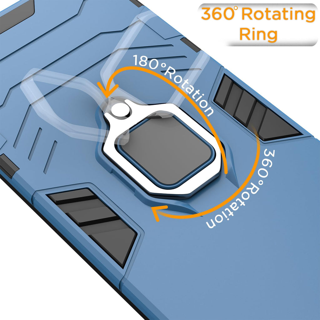 Back Cover ForVivo V40 5G / V40 Pro 5G / T3 Ultra 5G | 360 Protection Case| D5 Tough Armor Bumper Case (Blue)