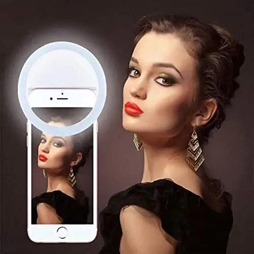 Portable LED Ring Selfie Light for All Smartphones | Tablets Enhancing Ring Light with 3 Level of Brightness for Photography Video Calling (Smart Phones Laptop Tablet LED Ring Selfie Light)