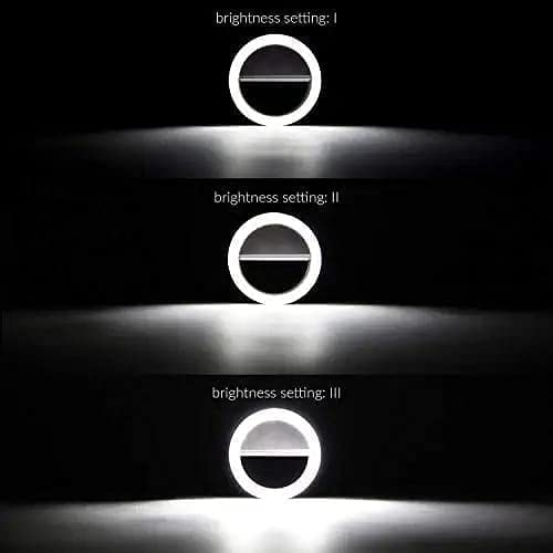 Portable LED Ring Selfie Light for All Smartphones | Tablets Enhancing Ring Light with 3 Level of Brightness for Photography Video Calling (Smart Phones Laptop Tablet LED Ring Selfie Light)