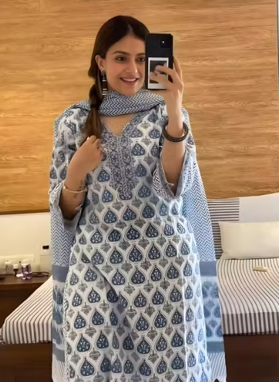 Vidusha printed soft cotton kurti set for women