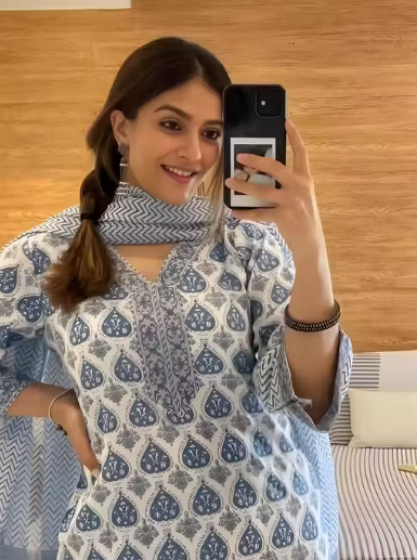 Vidusha printed soft cotton kurti set for women