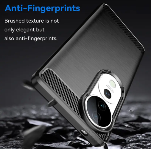 Back Cover for Vivo V40 5G, V40 Pro 5G, T3 Ultra 5G  (Black, Flexible, Pack of: 1)