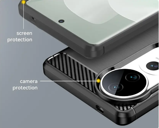 Back Cover for Vivo V40 5G, V40 Pro 5G, T3 Ultra 5G  (Black, Flexible, Pack of: 1)