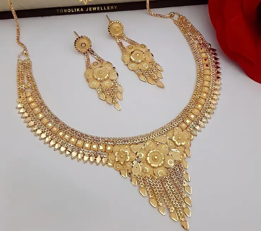 Brass, Alloy Gold-plated, Brass Gold Jewel Set  (Pack of 1)