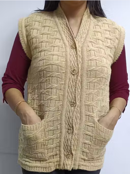 Sleeveless winter cardigans for women