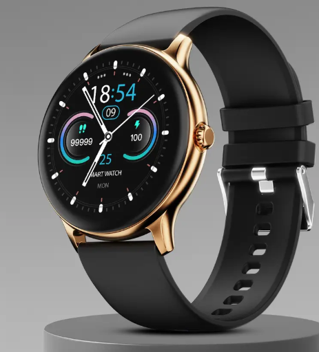 Fire-Boltt Hurricane 33.02mm (1.3) Curved Glass Display with BT Calling, 100+ Sports Modes Smartwatch  (Black Strap, Free Size)