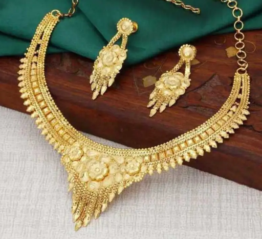 Brass, Alloy Gold-plated, Brass Gold Jewel Set  (Pack of 1)