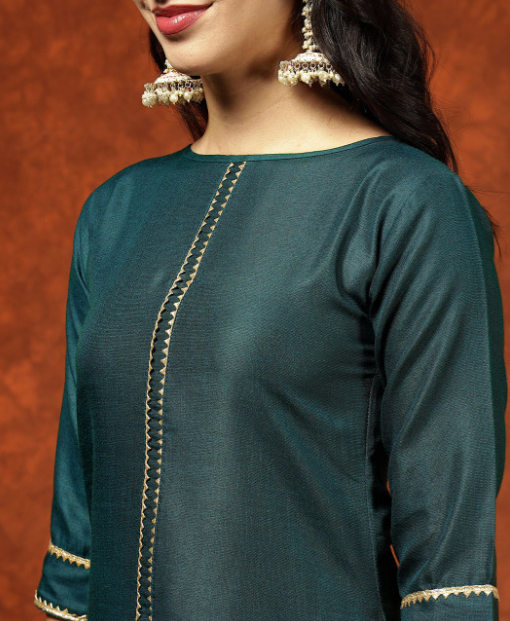 Kalini Women Straight Kurta Pant Set With Digital Print Dupatta