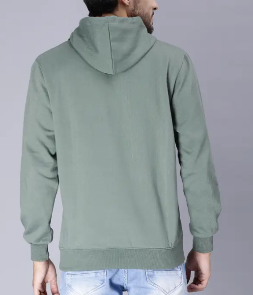 Trendy Men Full Sleeve Solid Hooded Sweatshirt