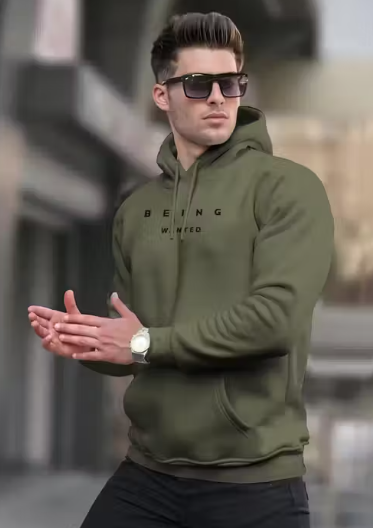 Being Wanted Trendy Hooded Printed Full Sleeve Sweatshirt