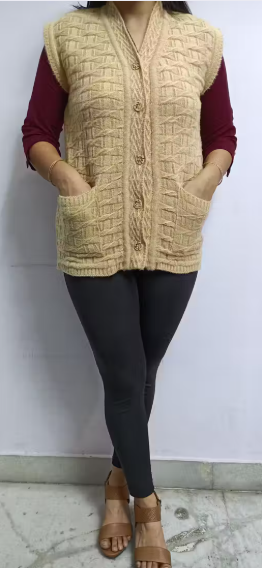 Sleeveless winter cardigans for women