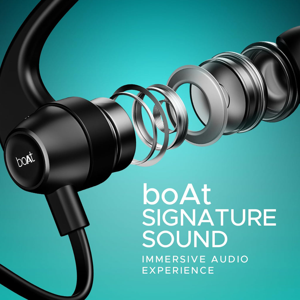 boAt Rockerz 255 Pro+, 60HRS Battery, Fast Charge, IPX7, Dual Pairing, Low Latency, Magnetic Earbuds, in Ear Bluetooth Neckband, Wireless with Mic Earphones (Active Black)