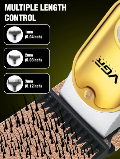 VGR V-290 Professional Hair Clipper with LED Display Trimmer 120 min Runtime 4 Length Settings  (Gold)