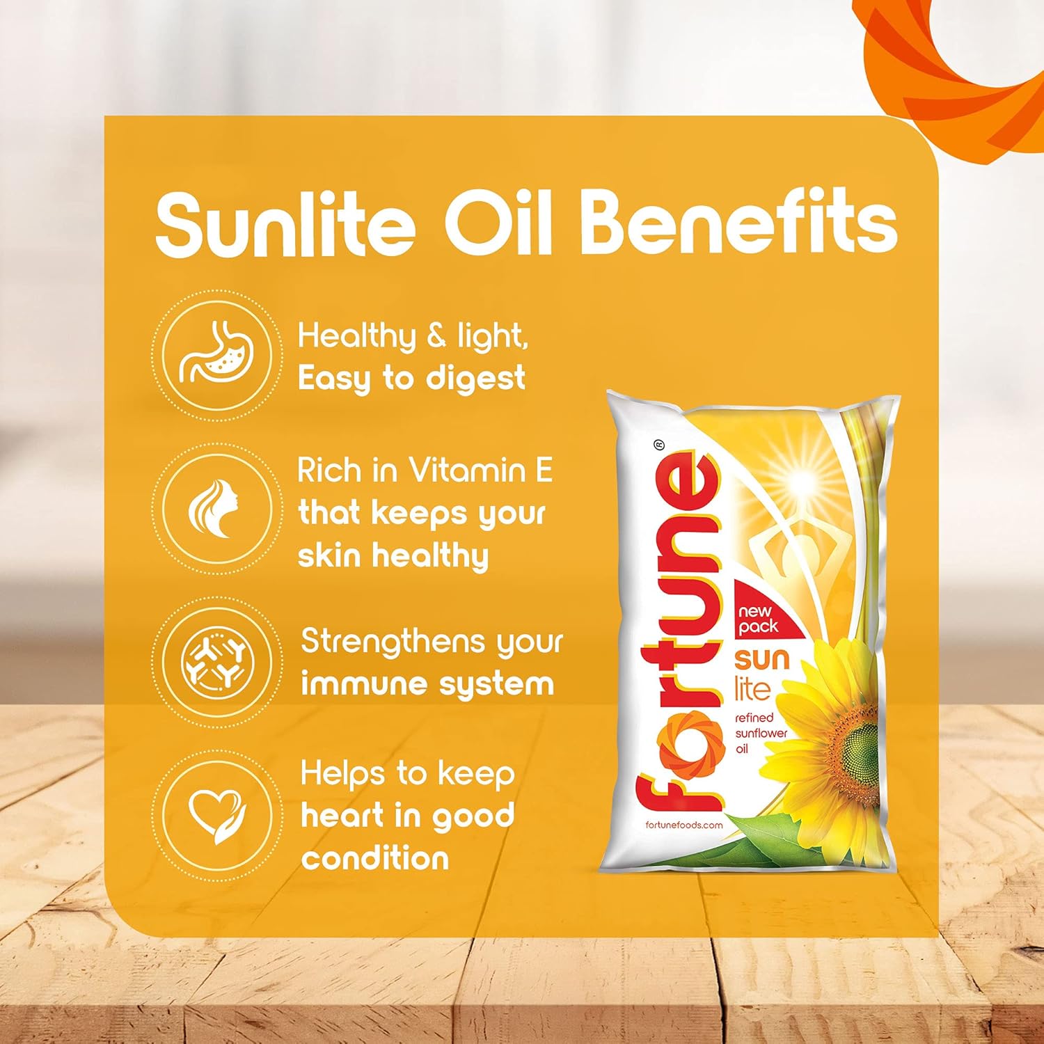 Fortune Sunlite Refined Sunflower Oil