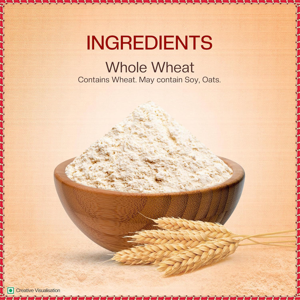 Aashirvaad Shudh Chakki Atta, 5kg Pack, 100% Whole Wheat Flour, 0% Maida