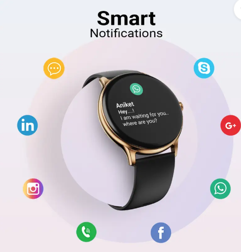 Fire-Boltt Hurricane 33.02mm (1.3) Curved Glass Display with BT Calling, 100+ Sports Modes Smartwatch  (Gold Black Strap, Free Size)