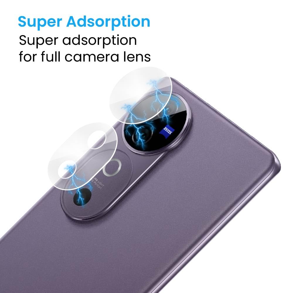 ArmourPro Premium Camera Lens Protector Tempered Glass Compatible For Vivo V40 (6.78 Inches) With Edge To Edge Coverage (Full Transparent) (Pack of 1)