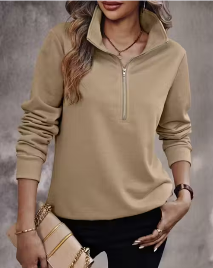 Warm Cotton Blend Round Neck Sweatshirt Trendy Printed Sweatshirt for College & Casual Outings