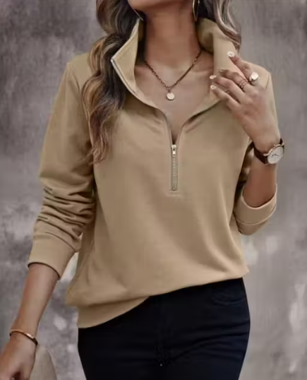 Warm Cotton Blend Round Neck Sweatshirt Trendy Printed Sweatshirt for College & Casual Outings