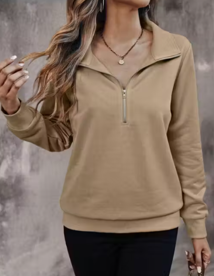 Warm Cotton Blend Round Neck Sweatshirt Trendy Printed Sweatshirt for College & Casual Outings