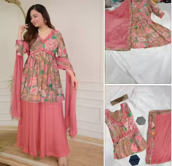 New Pretty woman kurta set with palazzo