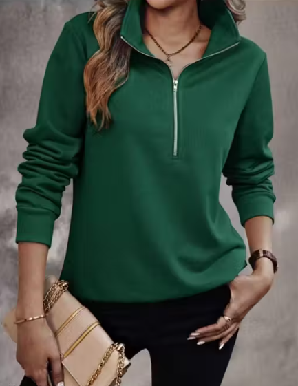 Warm Cotton Blend Round Neck Sweatshirt Trendy Printed Sweatshirt for College & Casual Outings