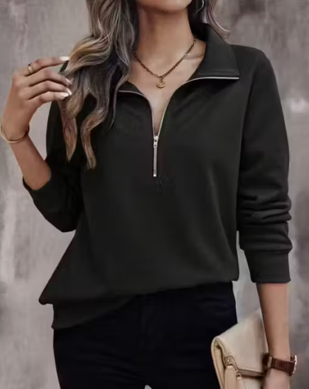 Warm Cotton Blend Round Neck Sweatshirt Trendy Printed Sweatshirt for College & Casual Outings