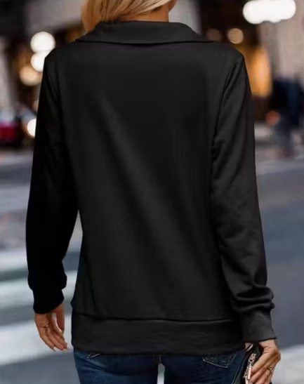 Warm Cotton Blend Round Neck Sweatshirt Trendy Printed Sweatshirt for College & Casual Outings