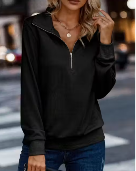 Warm Cotton Blend Round Neck Sweatshirt Trendy Printed Sweatshirt for College & Casual Outings